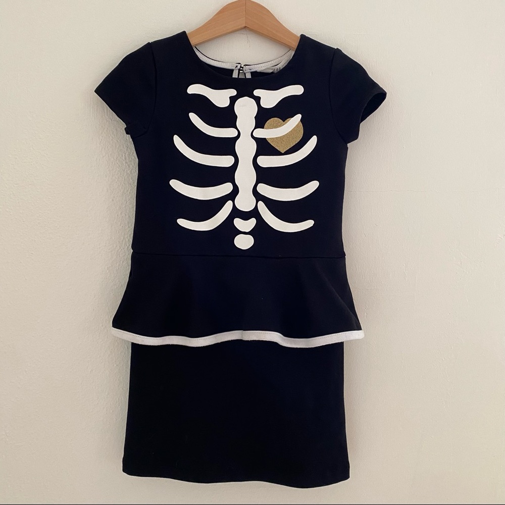 H&M Kids Black Skeleton Pencil Dress 2y-4y
